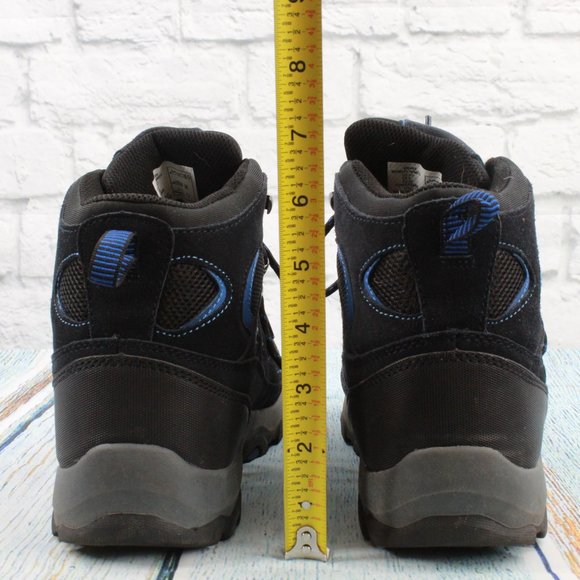 Lands End Alpine Trekker Blue Black Suede Hiking Lace-Up Boots Size 9 D - Picture 8 of 9